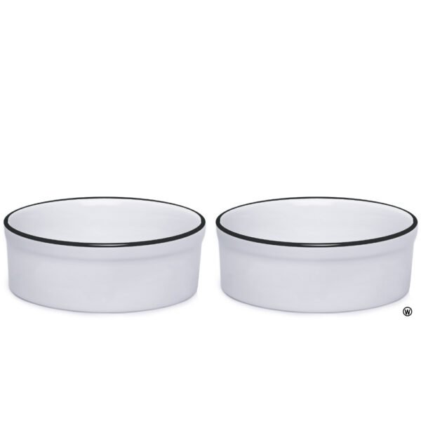 Comedouro Bebedouro de Porcelana 600ml Borda Preta - Image 2