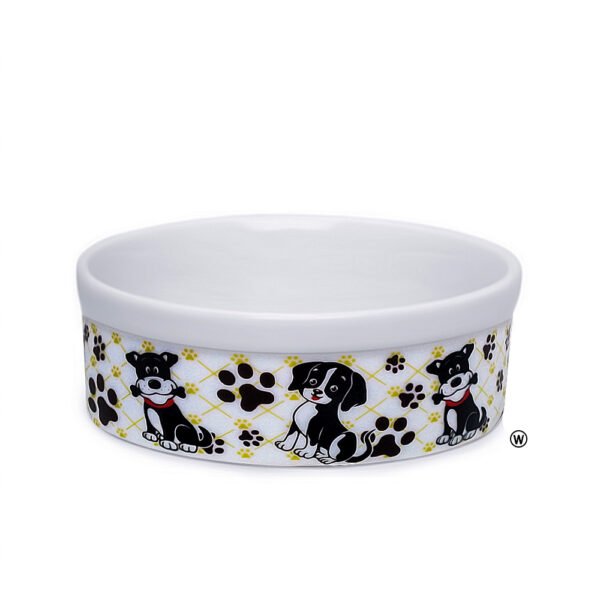 Comedouro Bebedouro de Porcelana 600ml Patinhas Cachorro