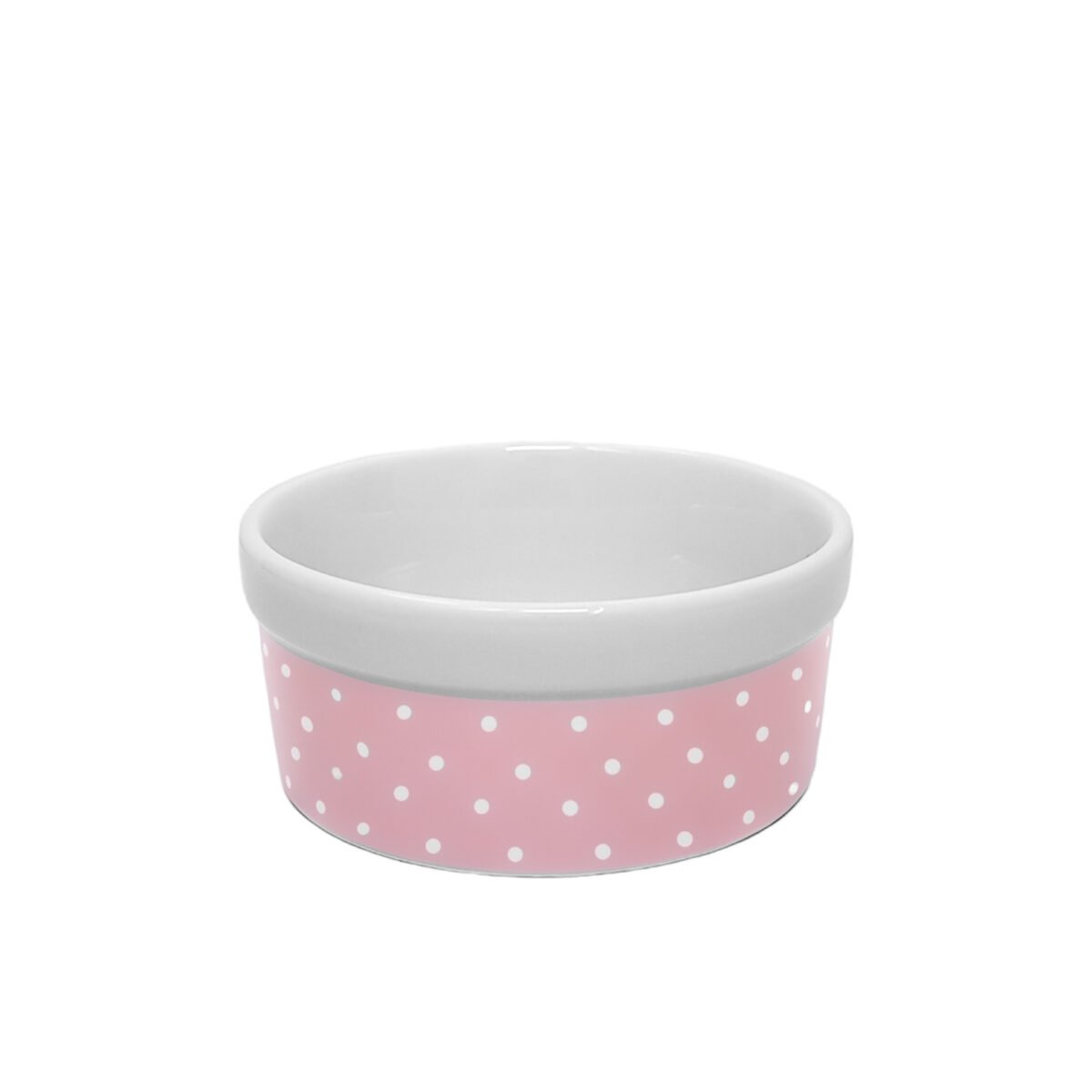 Comedouro de Porcelana Pequeno 200ml Rosa - Imagem 1