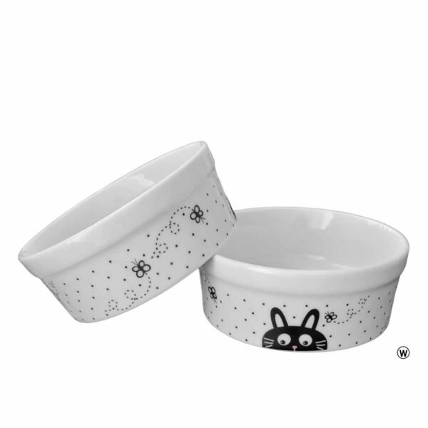 Comedouro Bebedouro de Porcelana Pequeno 300ml Gato Poá - Image 3