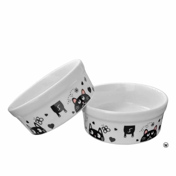 Comedouro Bebedouro de Porcelana Pequeno 300ml Coração - Image 3