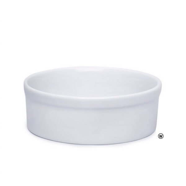 Comedouro Bebedouro de Porcelana 600ml Branco Liso
