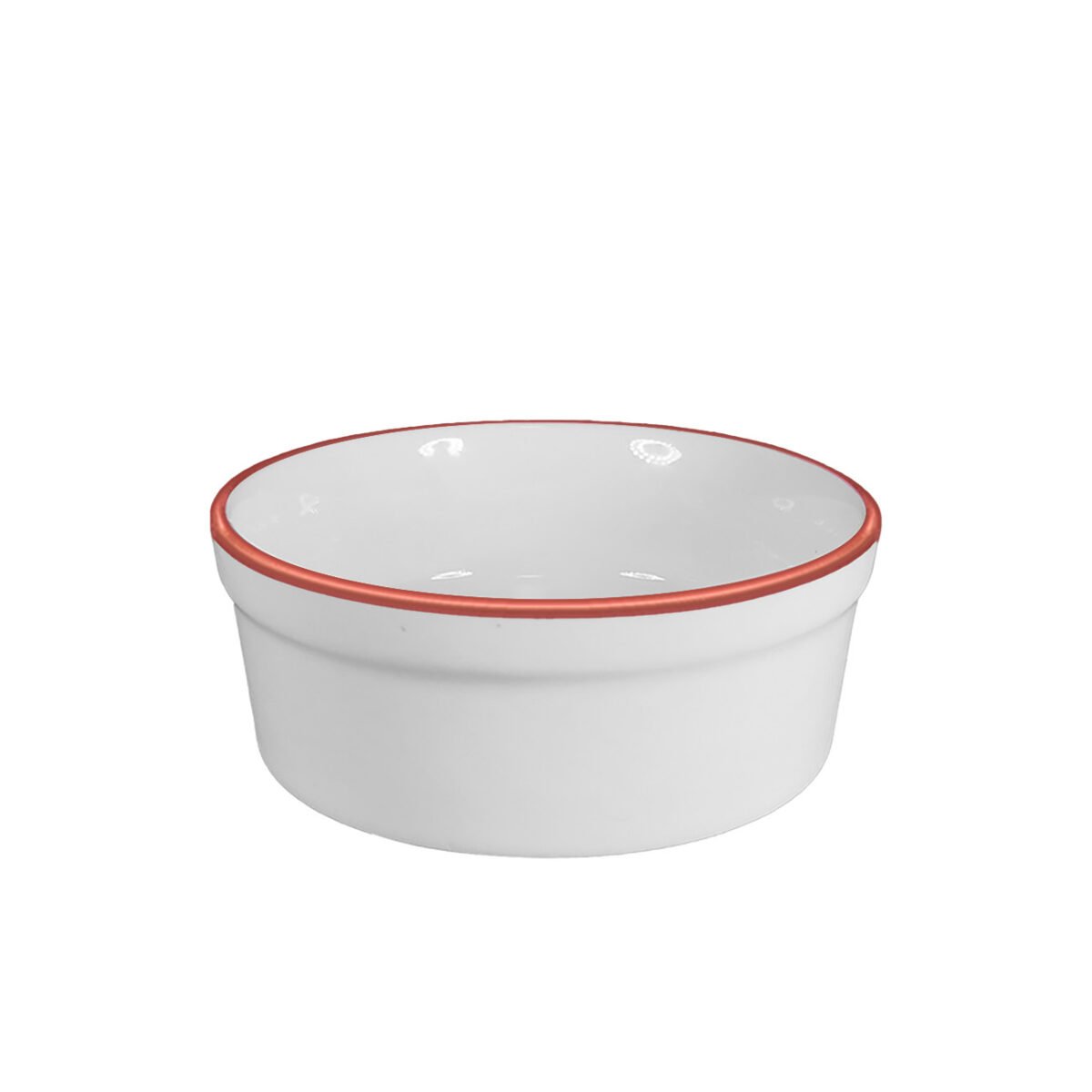 Comedouro de Porcelana 300ml Borda Cobre - Imagem 1