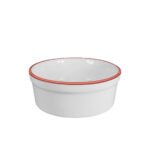 Comedouro de Porcelana 300ml Borda Cobre