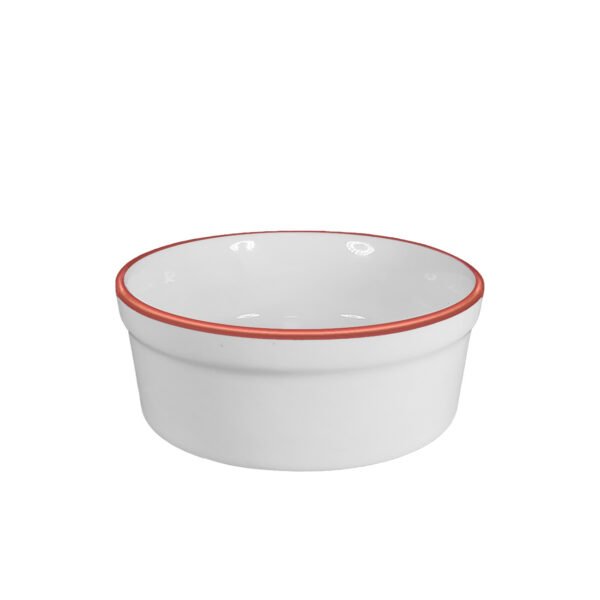 Comedouro de Porcelana 300ml Borda Cobre