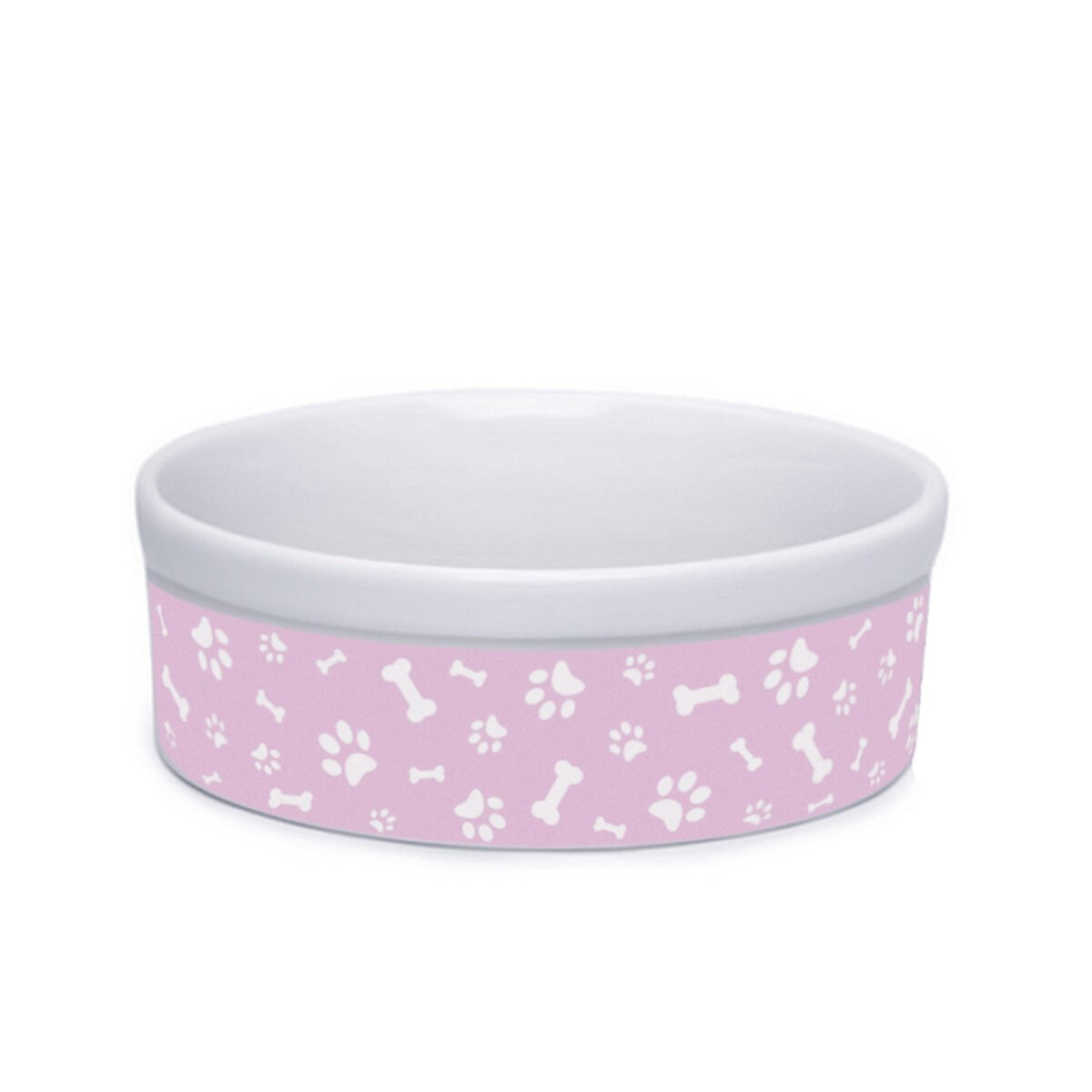 Comedouro de Porcelana 600ml Lirith Rosa - Imagem 1