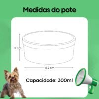 Comedouro Elevado C/ Pote de Porcelana Pet-X Várias Estampas - Imagem 4