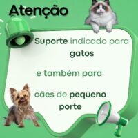 Comedouro Elevado C/ Pote de Porcelana Pet-X Várias Estampas - Imagem 2